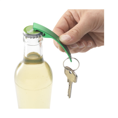 Logotrade promotional merchandise picture of: Alu Opener GRS Recycled keyring