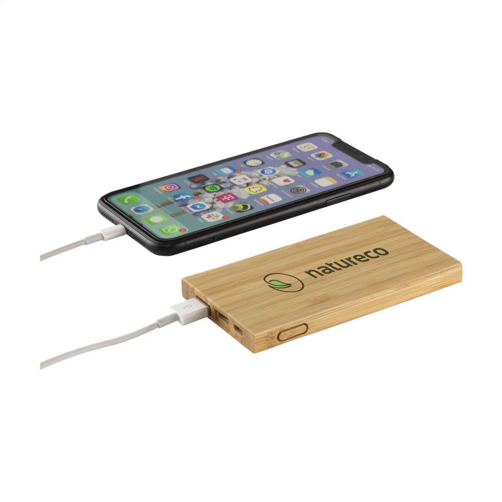 Logotrade promotional items photo of: Bamboo 4000 Powerbank external charger