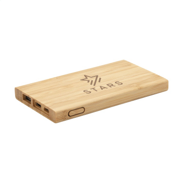 Logo trade promotional giveaways picture of: Bamboo 4000 Powerbank external charger