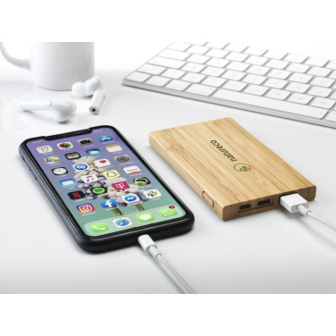 Logo trade business gift photo of: Bamboo 4000 Powerbank external charger