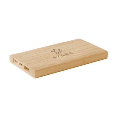 Logo trade business gift photo of: Bamboo 4000 Powerbank external charger