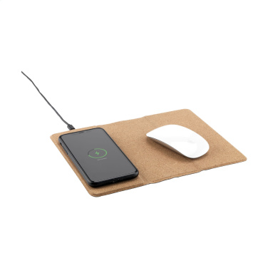 Logo trade promotional items picture of: Cork Wireless Charging Mousepad