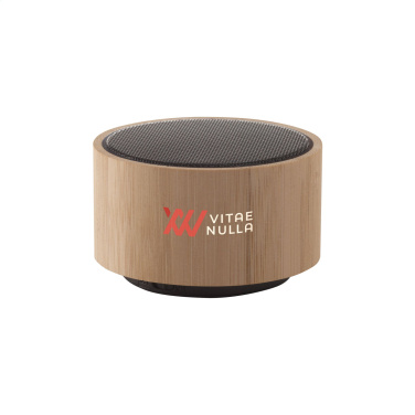 Logo trade corporate gifts image of: Wave Bamboo Wireless Speaker