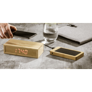 Logotrade corporate gift picture of: Solar Powerbank 8000+ Wireless Charger