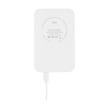 Logo trade corporate gifts image of: Force Magnetic RCS Recycled Wireless Powerbank 5000