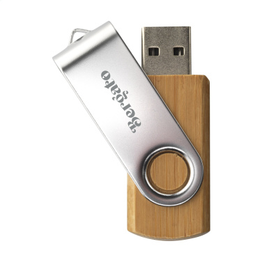 Logotrade promotional giveaway image of: USB Twist Bamboo 8 GB