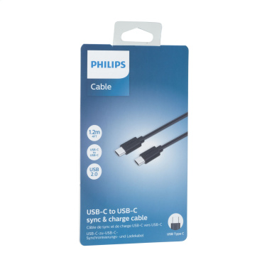 Logo trade business gifts image of: Philips Cable USB-C to USB-C