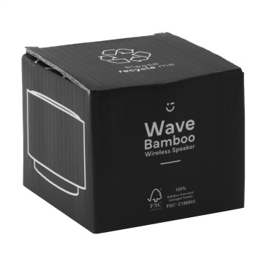 Logo trade promotional merchandise photo of: Wave Bamboo Wireless Speaker