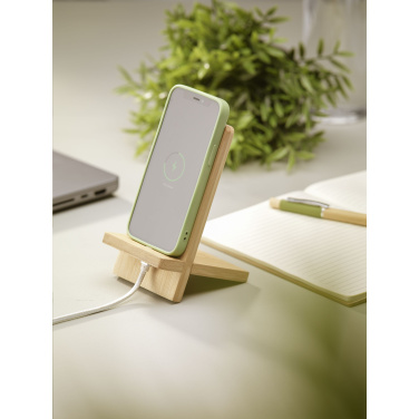 Logo trade promotional item photo of: Miyo Bamboo Phone Stand