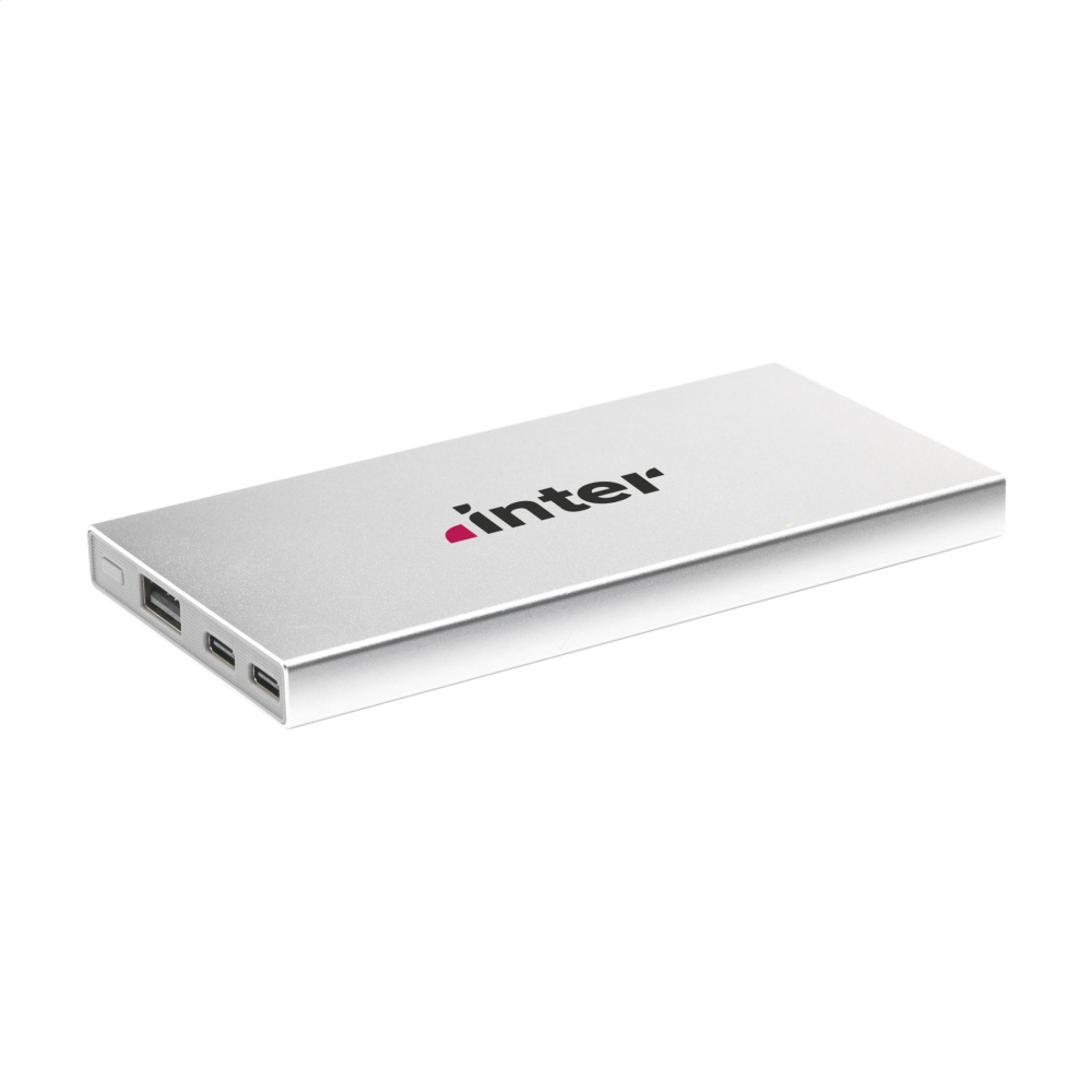 Logotrade promotional item image of: Tecco GRS Recycled Alu Powerbank 5000 external charger