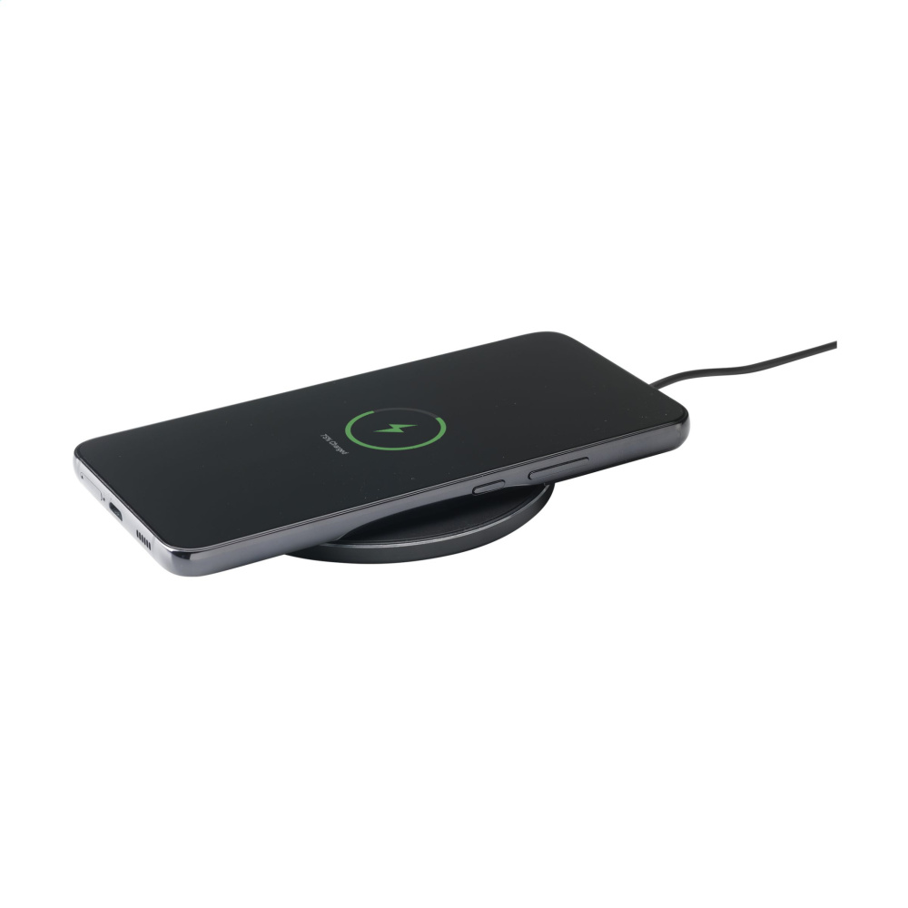 Logo trade corporate gifts image of: Tecco GRS Recycled Alu 15W Wireless Charger