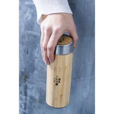 Logo trade advertising product photo of: Osaka 360 ml bamboo thermo bottle/thermo cup