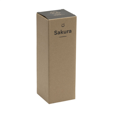 Logo trade business gifts image of: Sakura 360 ml bamboo thermo bottle/thermo cup
