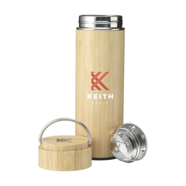 Logotrade promotional product picture of: Nikko 330 ml bamboo thermo bottle/thermo cup