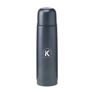Logo trade promotional items picture of: Frosted Bottle RCS Recycled Steel 500 ml thermo bottle