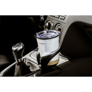 Logo trade promotional products image of: Kobe Bamboo RCS Recycled Steel 350 ml coffee cup