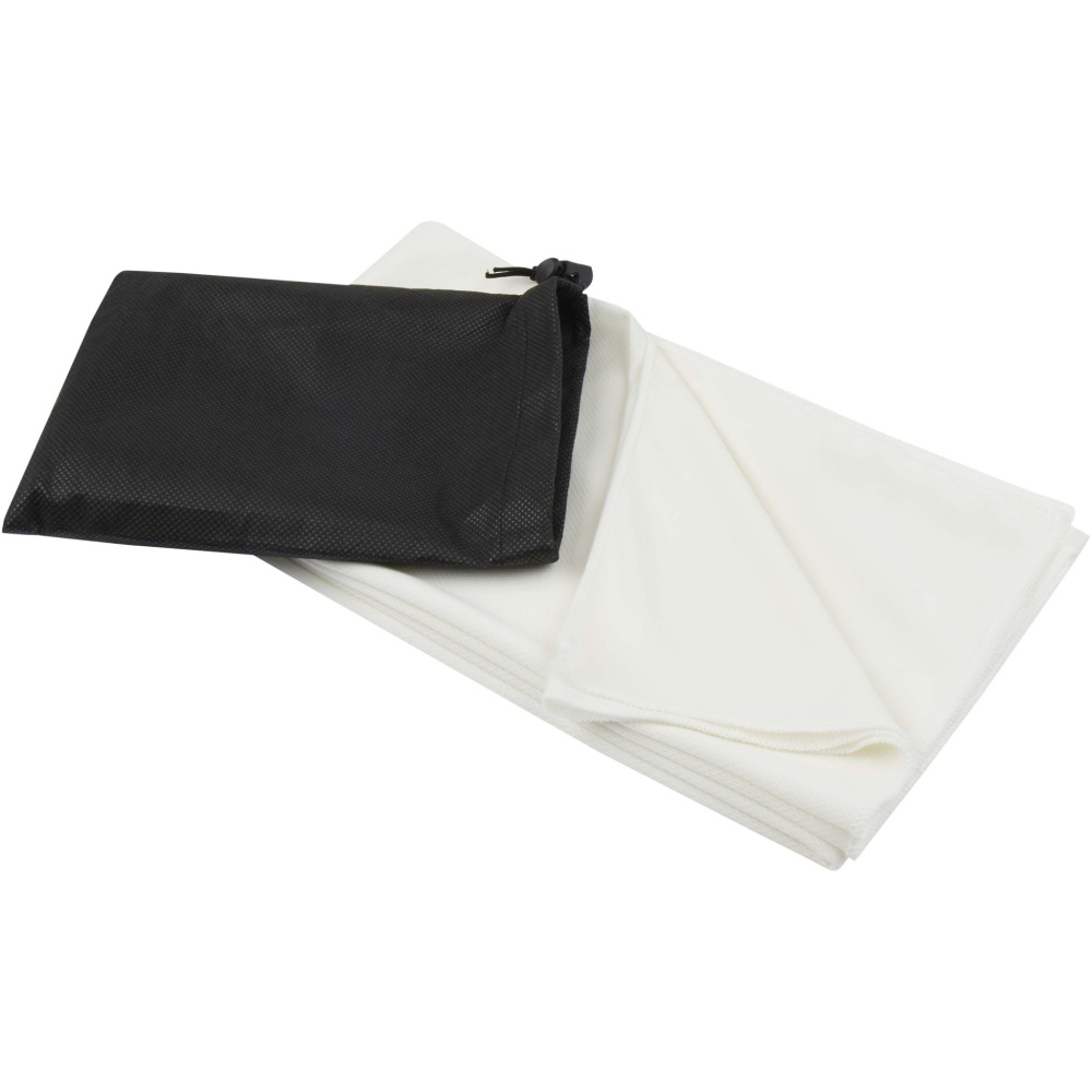 Logo trade promotional gift photo of: Lucas RPET sport towel 70x140 cm