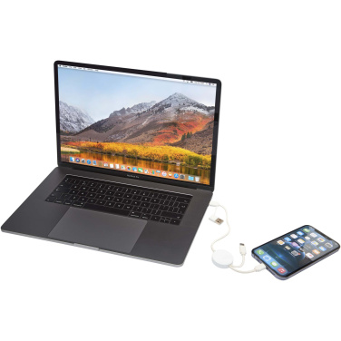 Logo trade advertising products picture of: Citala 5-in-1 recycled plastic 30 cm data sync and 27W fast charge cable