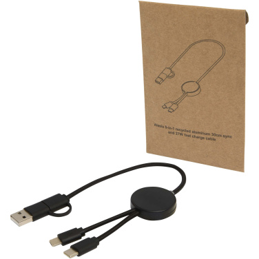 Logotrade advertising products photo of: Citala 5-in-1 recycled plastic 30 cm data sync and 27W fast charge cable