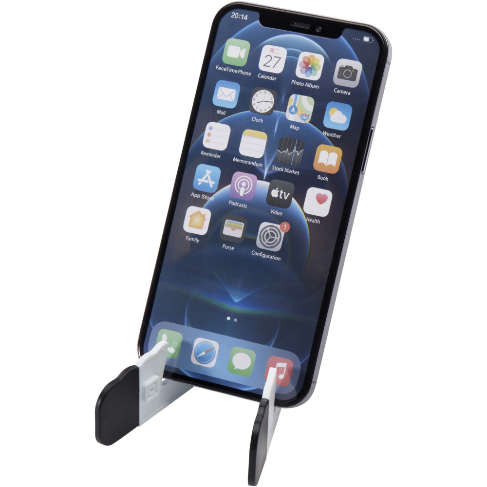 Logotrade promotional merchandise photo of: Buna recycled plastic foldable tablet and phone stand