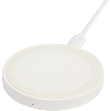 Logo trade promotional products image of: Freal 15W recycled plastic wireless charging pad