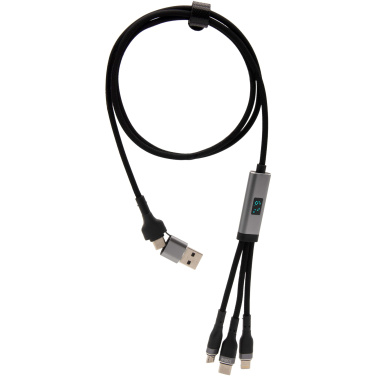 Logo trade business gift photo of: SCX.design C53 100W 5-in-1 rPET ultra fast charging cable