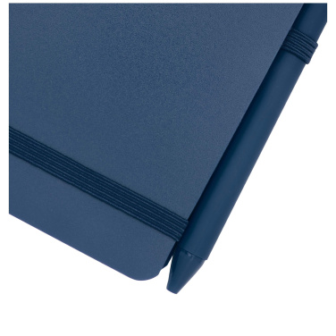 Logo trade business gift photo of: Thalaasa A6 hard cover ocean-bound notebook with ballpoint pen (black ink)