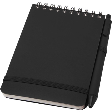 Logotrade advertising product picture of: Thalaasa A6 hard cover ocean-bound notebook with ballpoint pen (black ink)