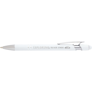 Logo trade promotional items image of: Kish ballpoint pen with silver finish (blue ink)