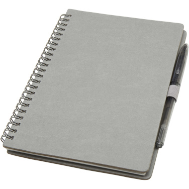 Logo trade promotional merchandise photo of: Slate reusable soft cover notebook and pen set (black ink)