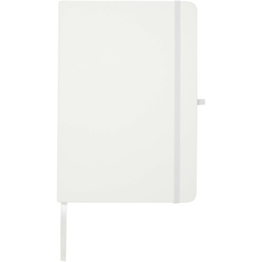 Logo trade promotional giveaways image of: Teak A5 recycled hard cover notebook with lined pages