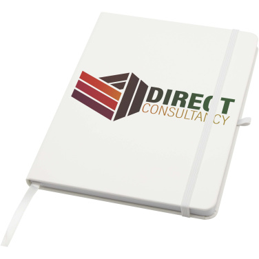 Logo trade business gift photo of: Teak A5 recycled hard cover notebook with lined pages