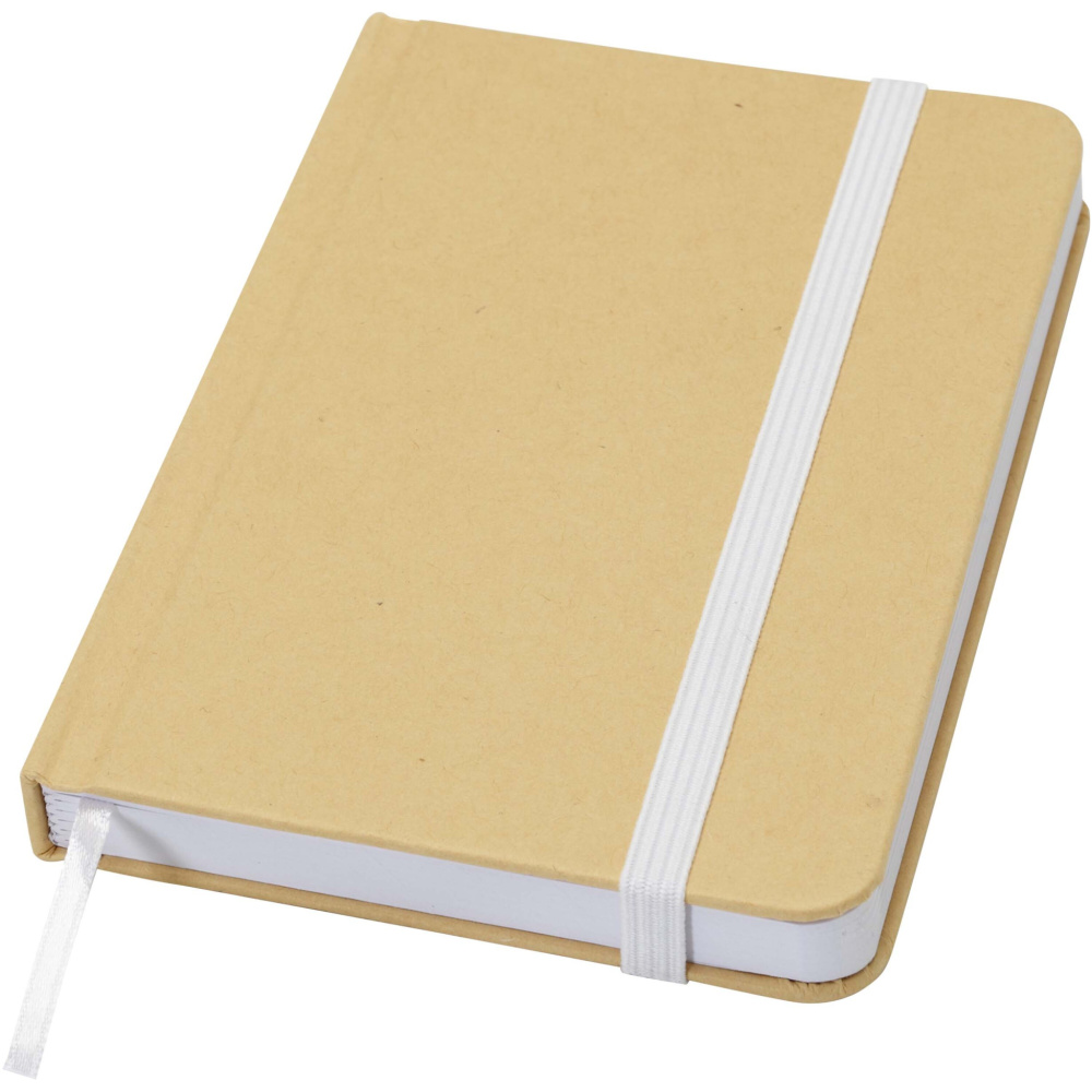 Logo trade promotional giveaways image of: Reed A6 recycled hard cover notebook with plain pages
