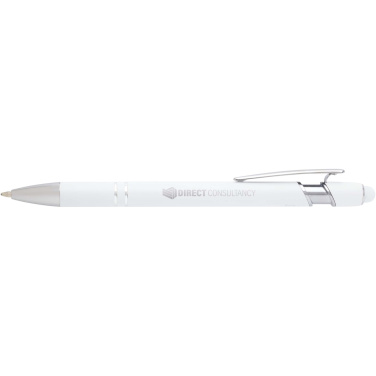 Logo trade promotional gifts image of: Kish ballpoint pen with silver finish (black ink)