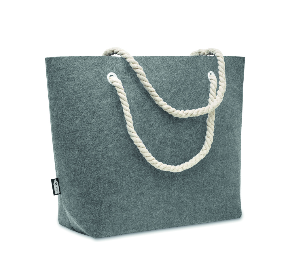 Logo trade promotional gifts image of: RPET felt beach bag