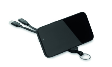 Logo trade advertising product photo of: 60W cable keyring recycled ABS