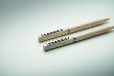 Logotrade promotional merchandise photo of: Wheat straw/ABS twist pen set