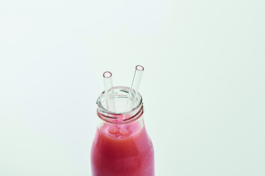 Logo trade promotional merchandise picture of: 4 reusable glass straws