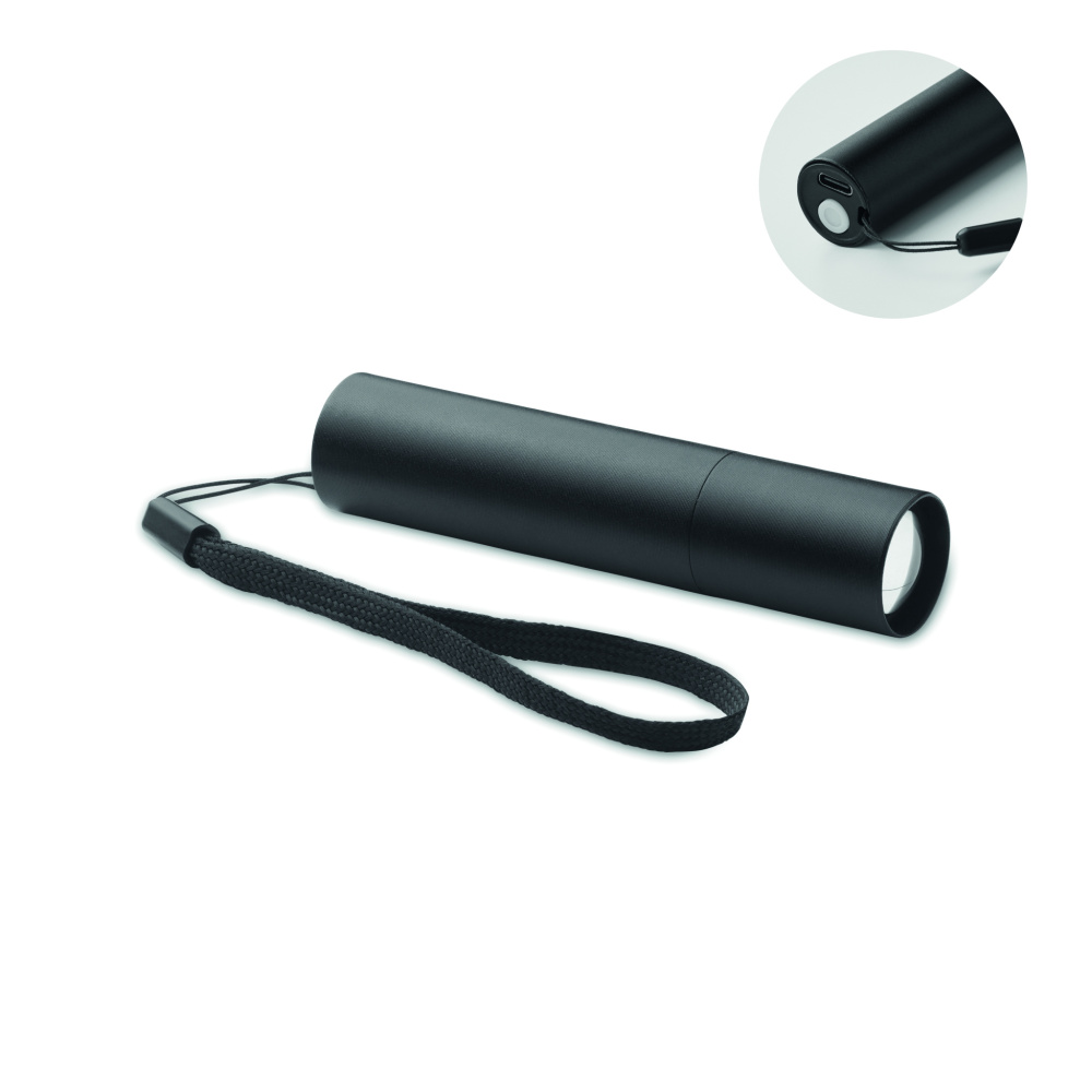 Logotrade advertising product picture of: Aluminium rechargeable torch
