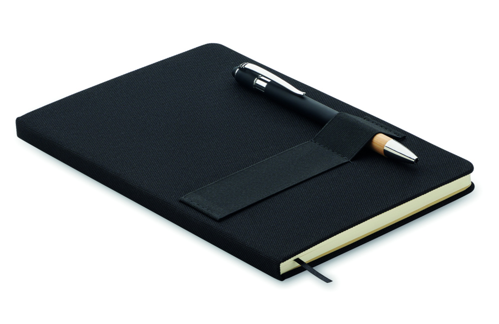 Logotrade promotional gift picture of: A5 RPET notebook with pen