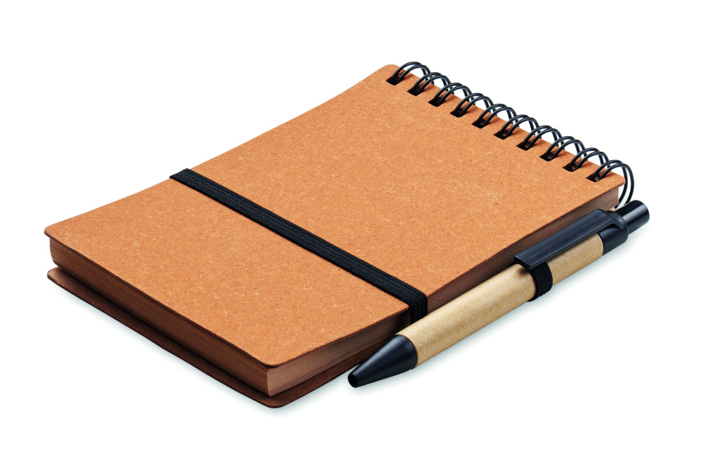 Logotrade promotional giveaway image of: Recycled notebook with ball pen