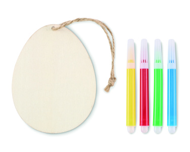 Logotrade business gifts photo of: Wooden egg painting set