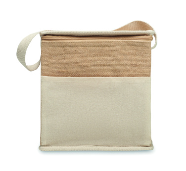 Logotrade promotional gift image of: Jute and canvas cooler bag 3L