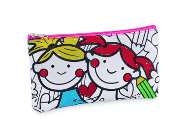 Logo trade business gifts image of: Pencil case with markers
