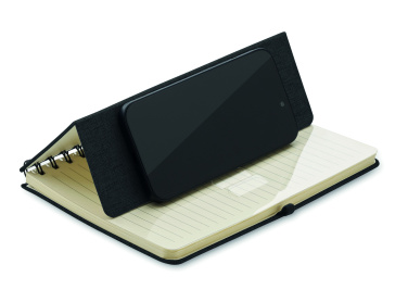 Logo trade business gifts image of: A5 notebook with phone holder