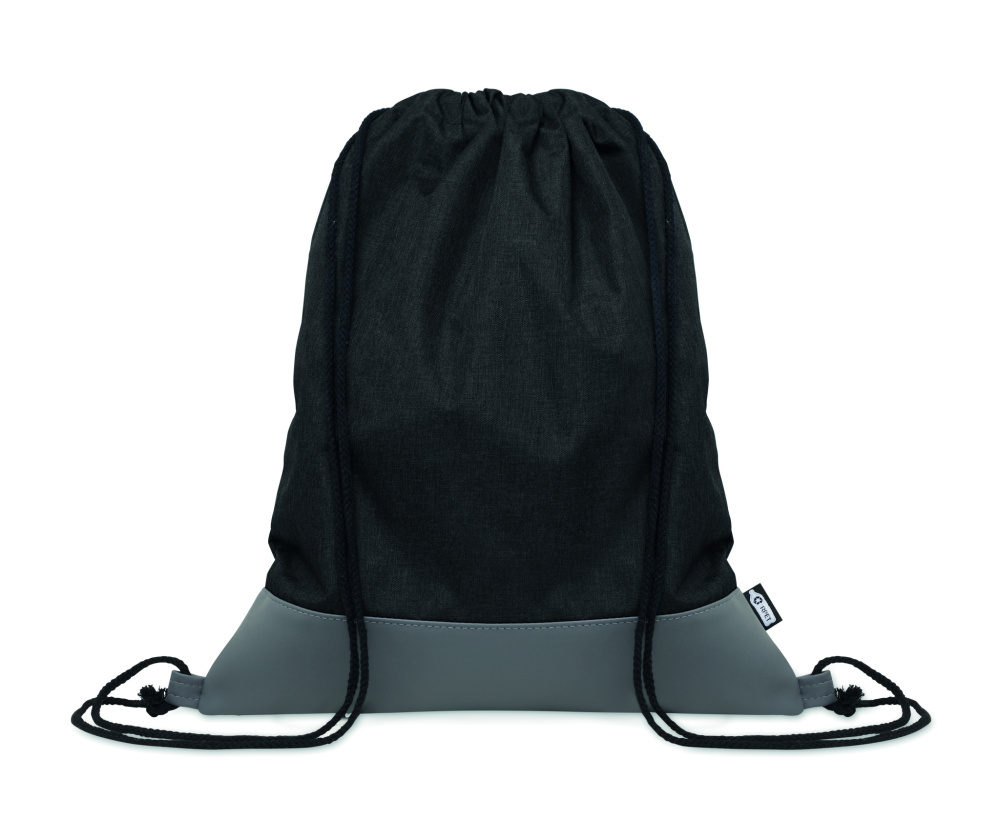 Logotrade promotional merchandise image of: RPET PU drawstring bag 2 tone
