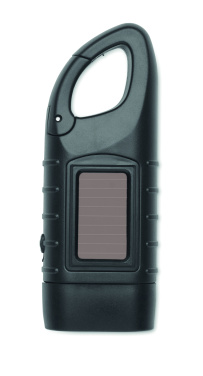 Logo trade promotional product photo of: Solar torch with dynamo crank
