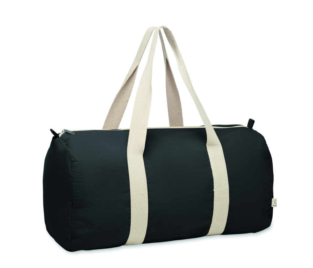 Logo trade promotional merchandise photo of: Recycled cotton sports bag