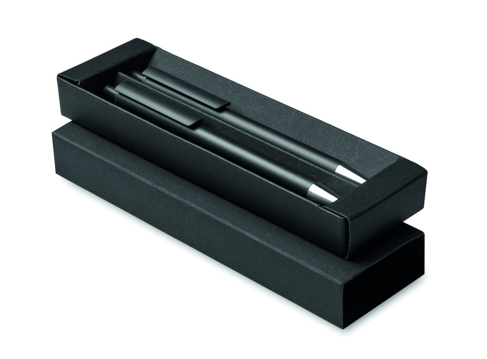 Logo trade business gifts image of: Recycled aluminium pen set