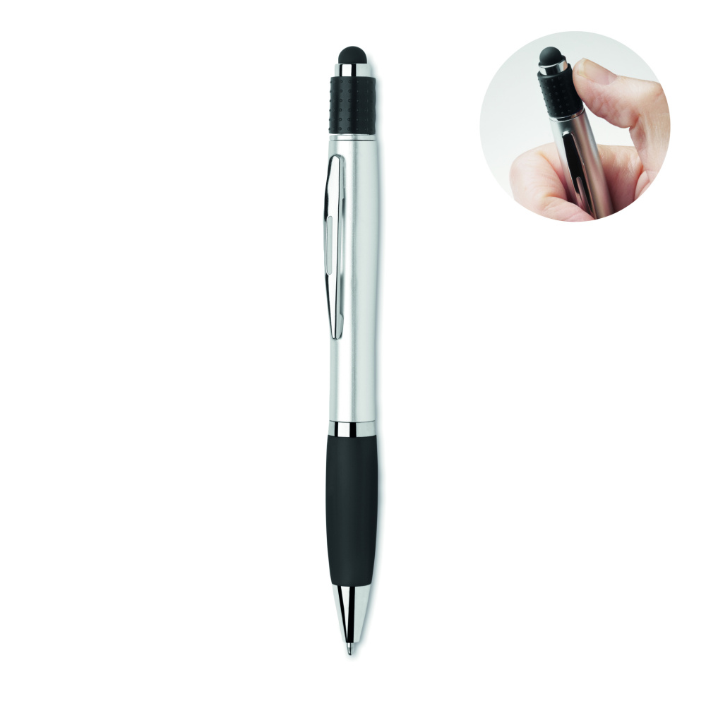 Logo trade advertising products image of: Stylus spinner pen